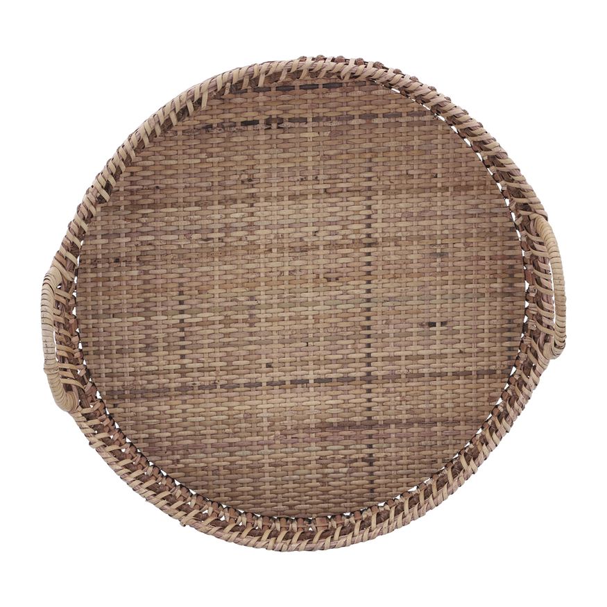 Sagebrook - 12"/14" Rattan Trays (Set Of 2) in Natural