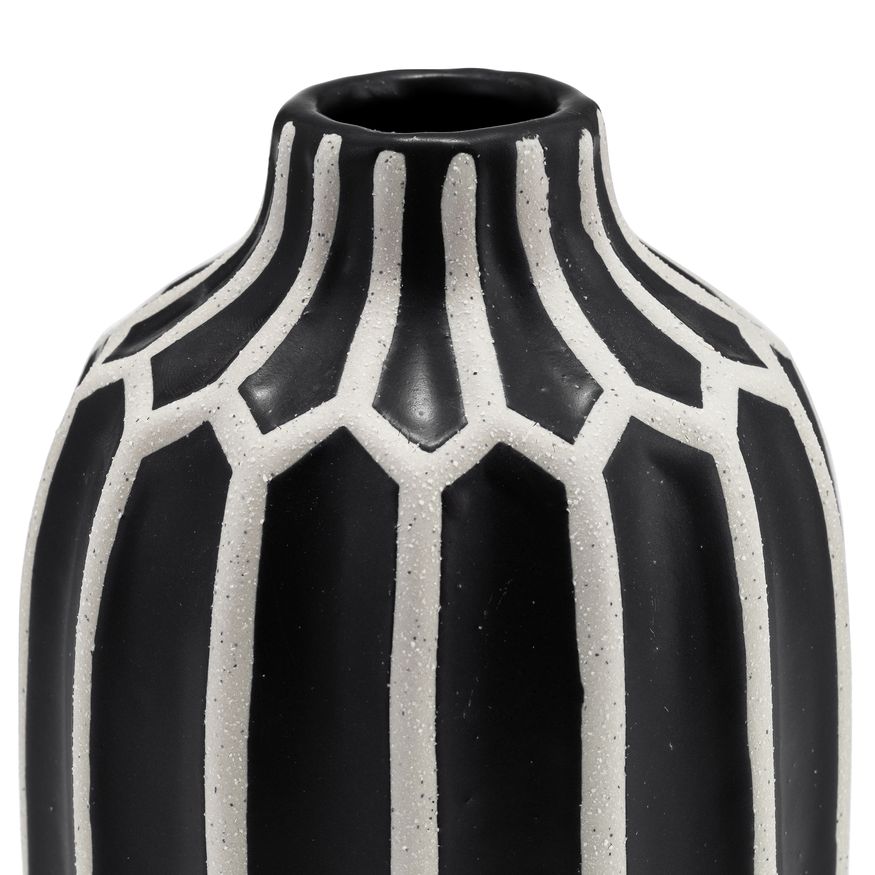 Sagebrook - 8" Ceramic Decorative Vase in Black/White