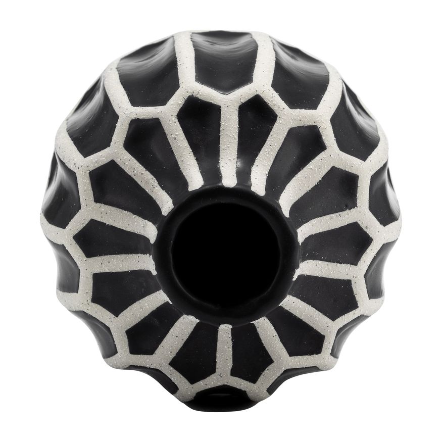 Sagebrook - 8" Ceramic Decorative Vase in Black/White