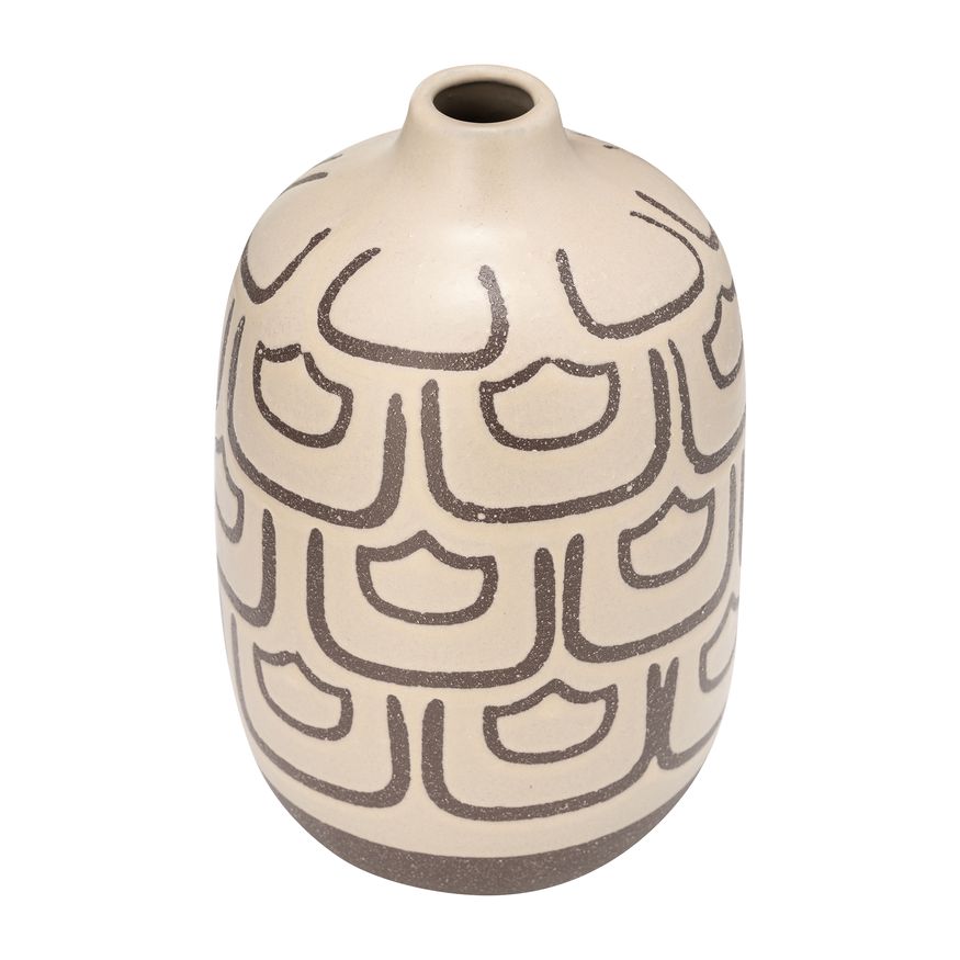 Sagebrook 10" Ceramic Decorative Vase - Irish Cream