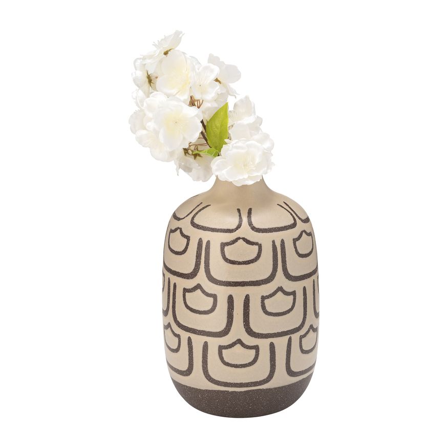 Sagebrook 10" Ceramic Decorative Vase - Irish Cream