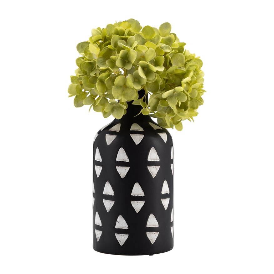 Sagebrook - 10" Ceramic Decorative Vase in Black/White