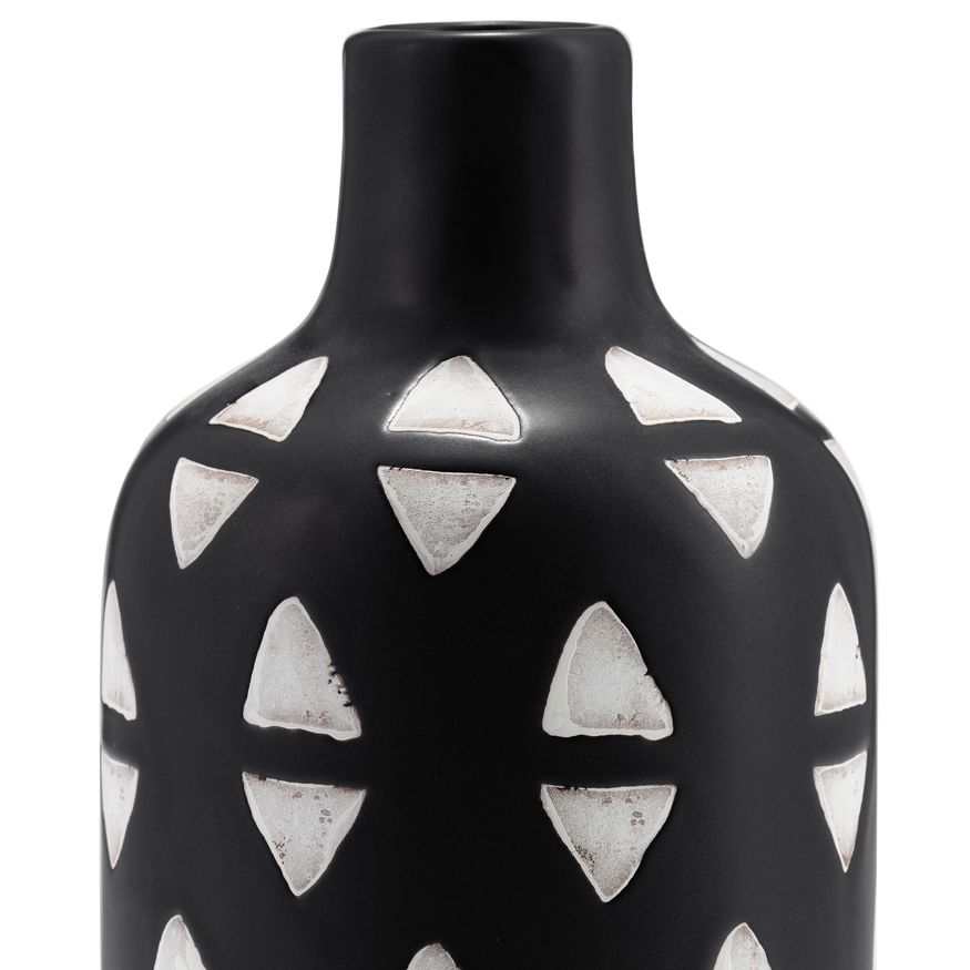 Sagebrook - 10" Ceramic Decorative Vase in Black/White