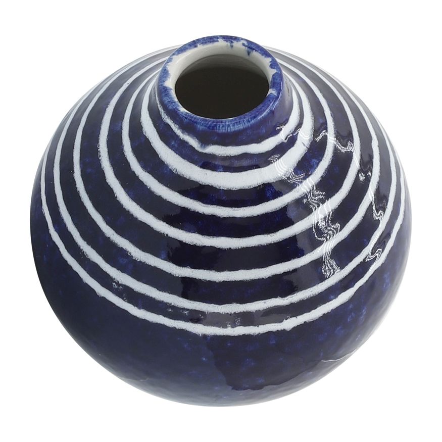 Sagebrook 5" Ceramic Primeval Vase - Blue