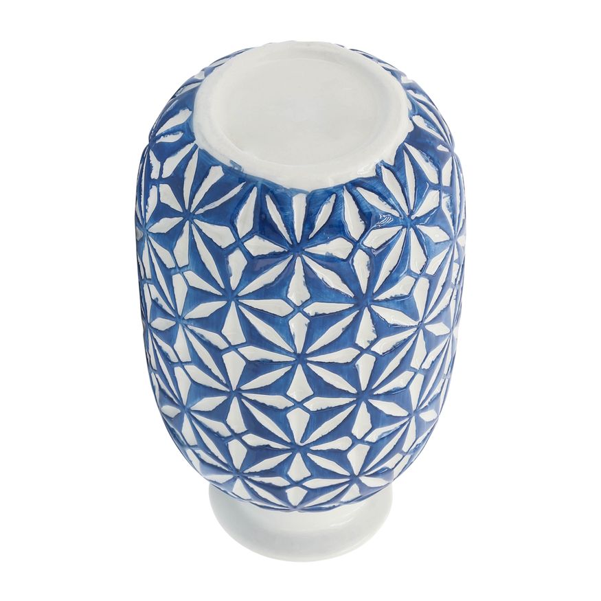 Sagebrook 8" Ceramic Daisy Vase - Blue