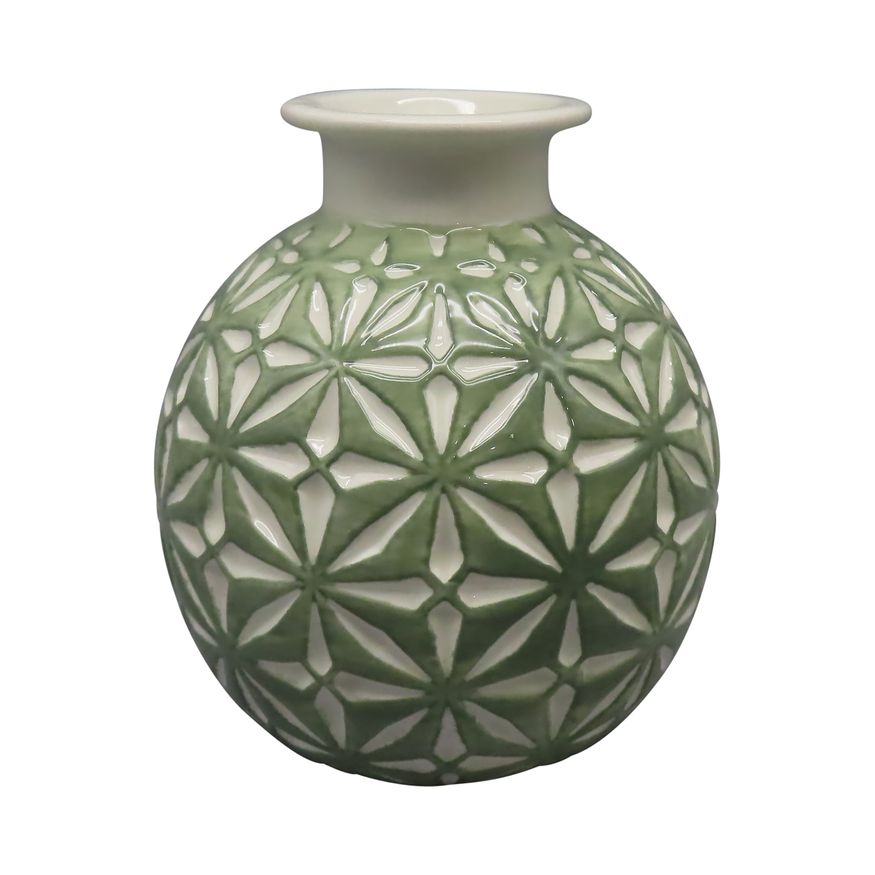 Sagebrook 8" Ceramic Daisy Vase