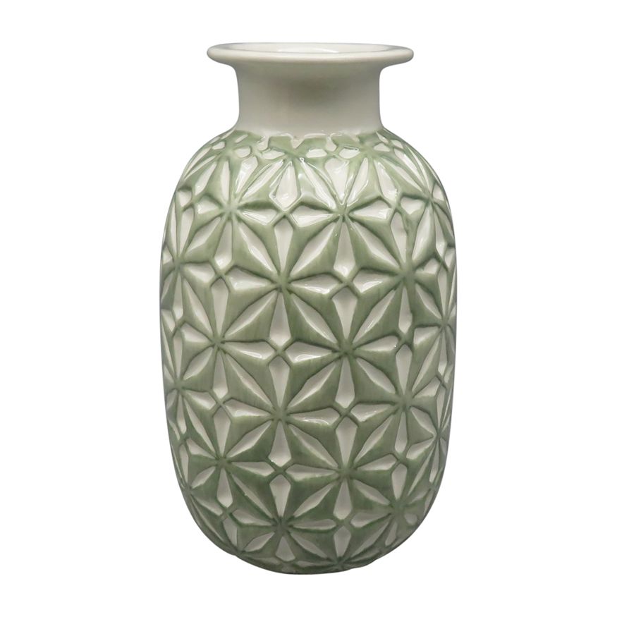 Sagebrook 8" Ceramic Daisy Vase