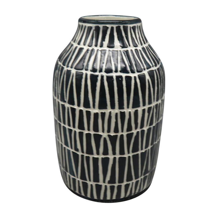 Sagebrook 7" Ceramic Tribal Vase