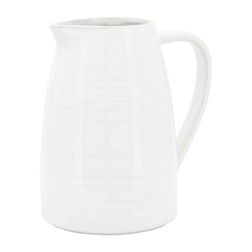 Sagebrook - 8" Ceramic Pitcher in White