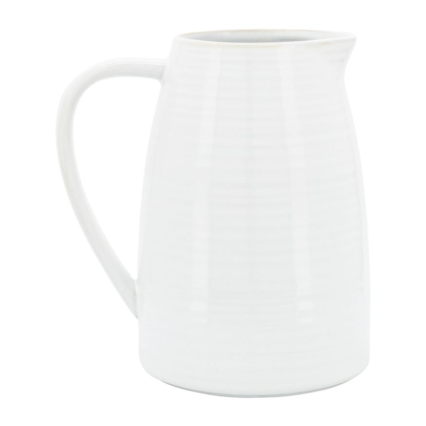 Sagebrook - 8" Ceramic Pitcher in White