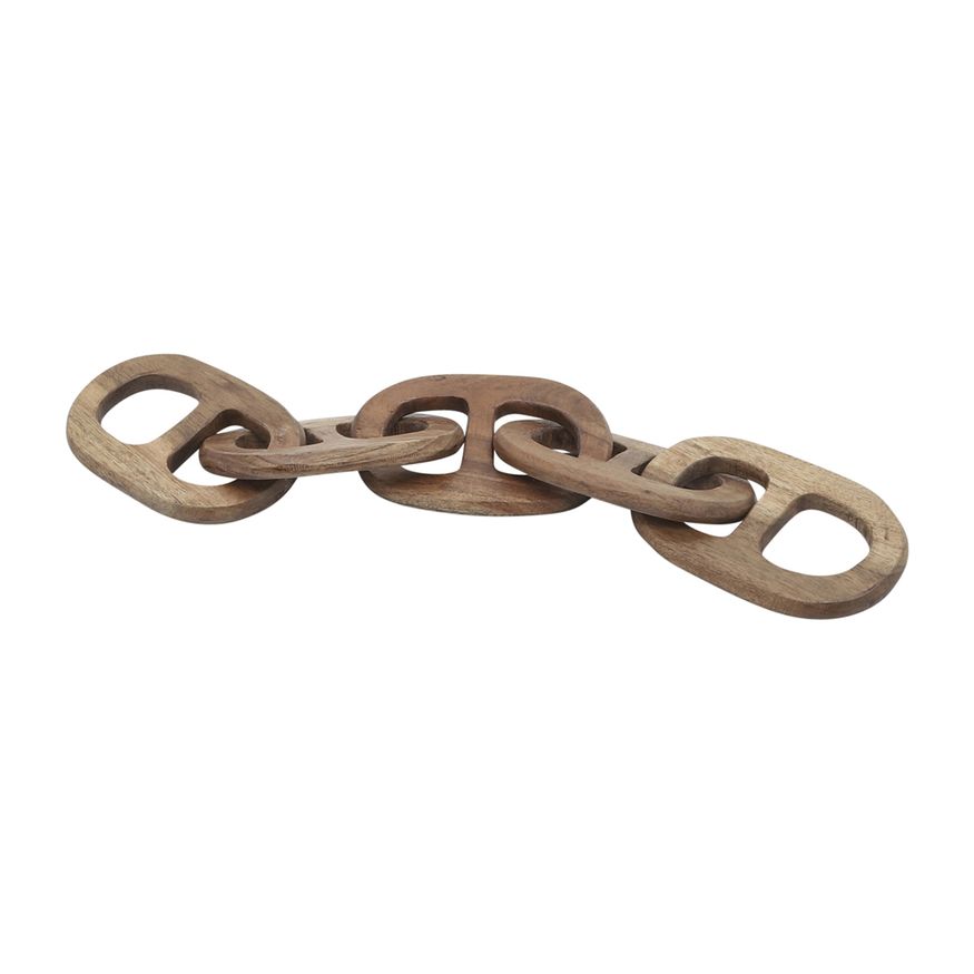 Sagebrook - 24" Wood 5-Links Chains in Brown