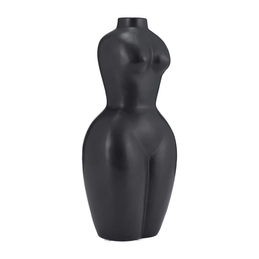 Sagebrook 12" Dol Torso Vase - Black