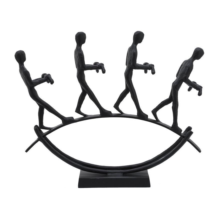 Sagebrook - 15" Metal 4 Men Balancing Act in Black