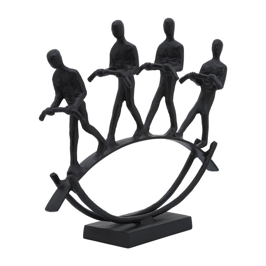 Sagebrook - 15" Metal 4 Men Balancing Act in Black