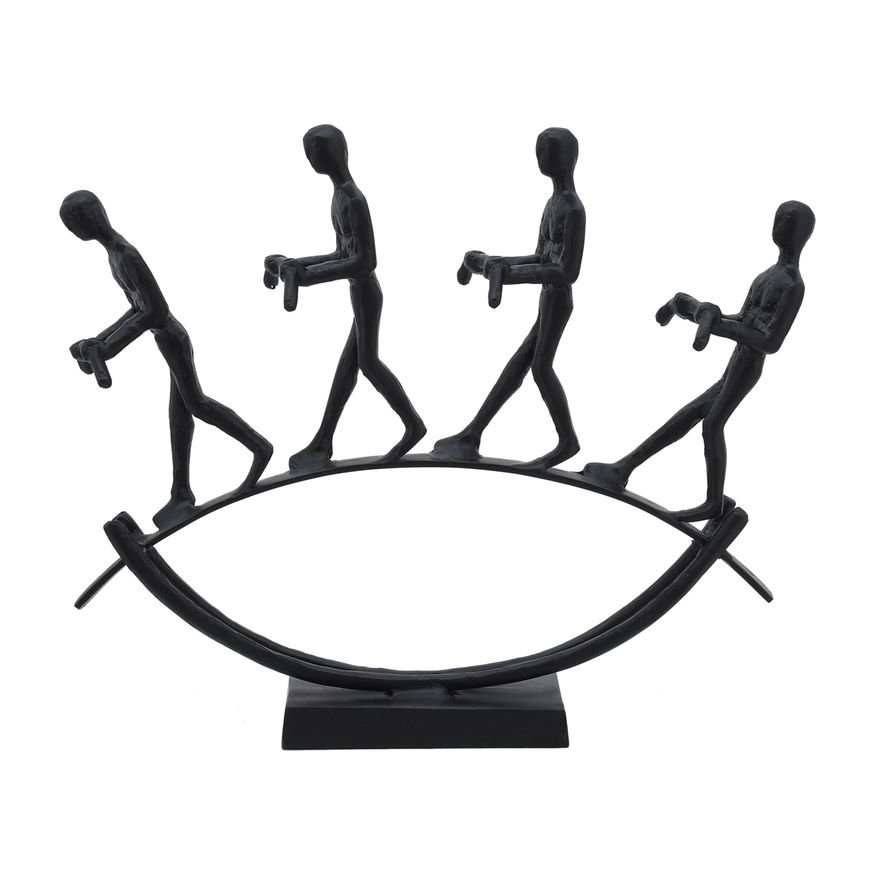 Sagebrook - 15" Metal 4 Men Balancing Act in Black