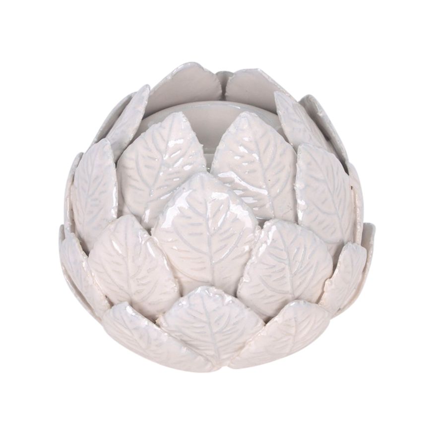 Sagebrook 5" Ceramic Lotus Ball Votive Holder