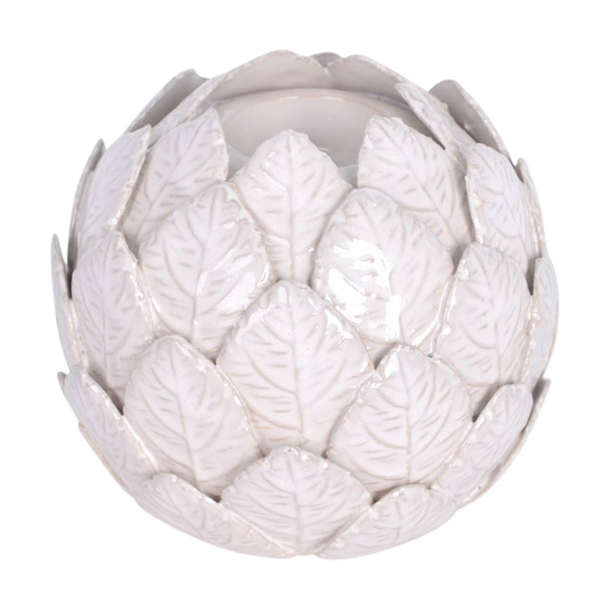 Sagebrook - 5" Ceramic Lotus Ball Votive Holder