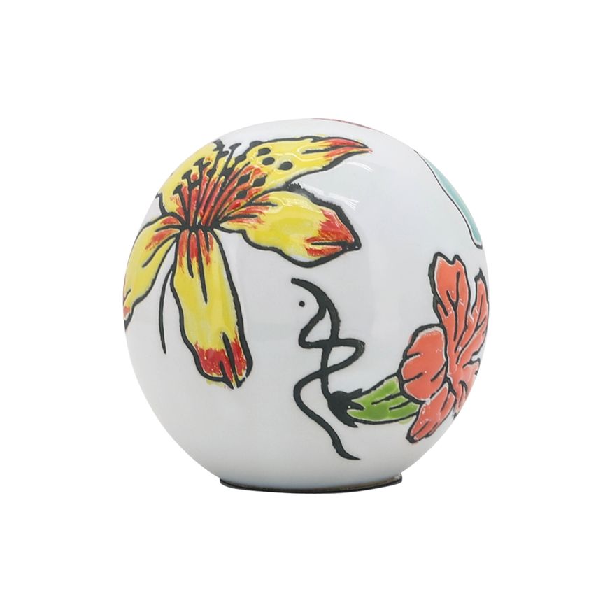 Sagebrook - 4"/5"/6" Ceramic Floral Orb (Set Of 3) in Multi