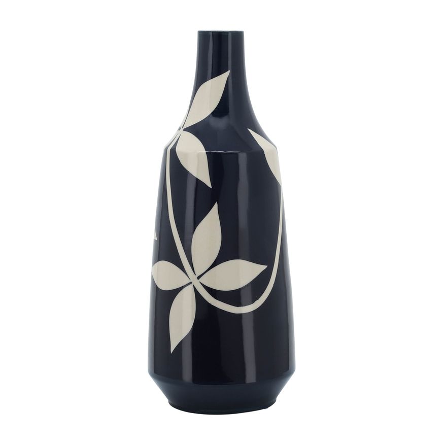 Sagebrook - 19" Ceramic Leaf Vase in Blue