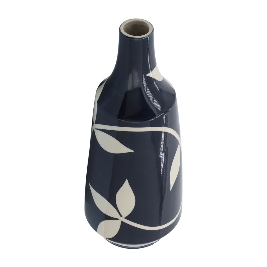 Sagebrook - 19" Ceramic Leaf Vase in Blue