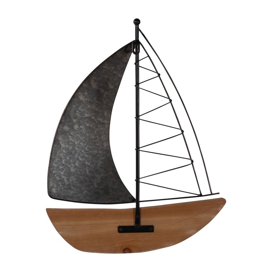 Sagebrook - Metal Boat Wall Decor in Brown