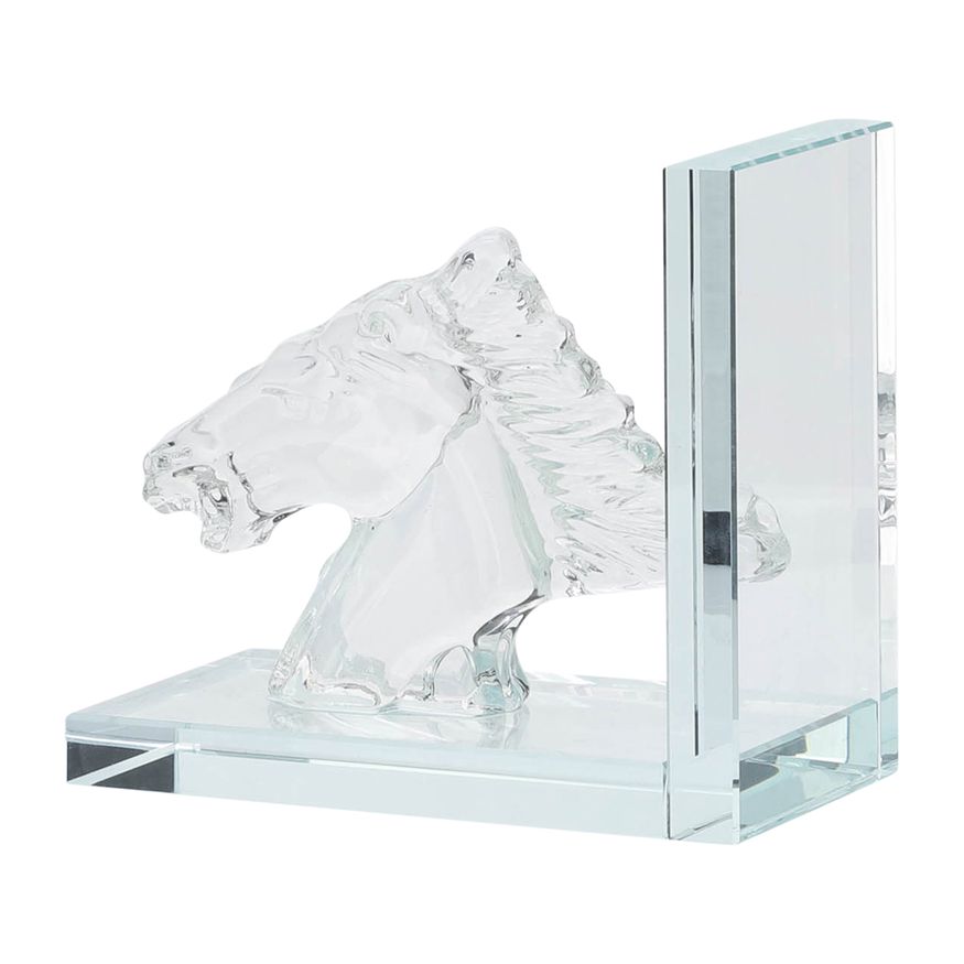 Sagebrook 5" Crystal Horse Bookends (Set Of 2)