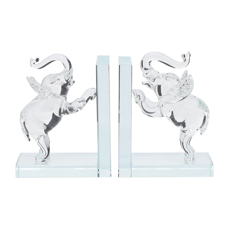 Sagebrook 5" Crystal Horse Bookends (Set Of 2)