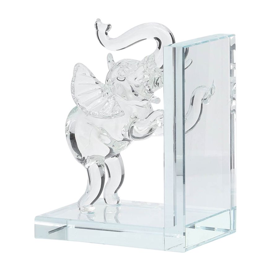 Sagebrook 5" Crystal Elephant Bookends (Set Of 2)