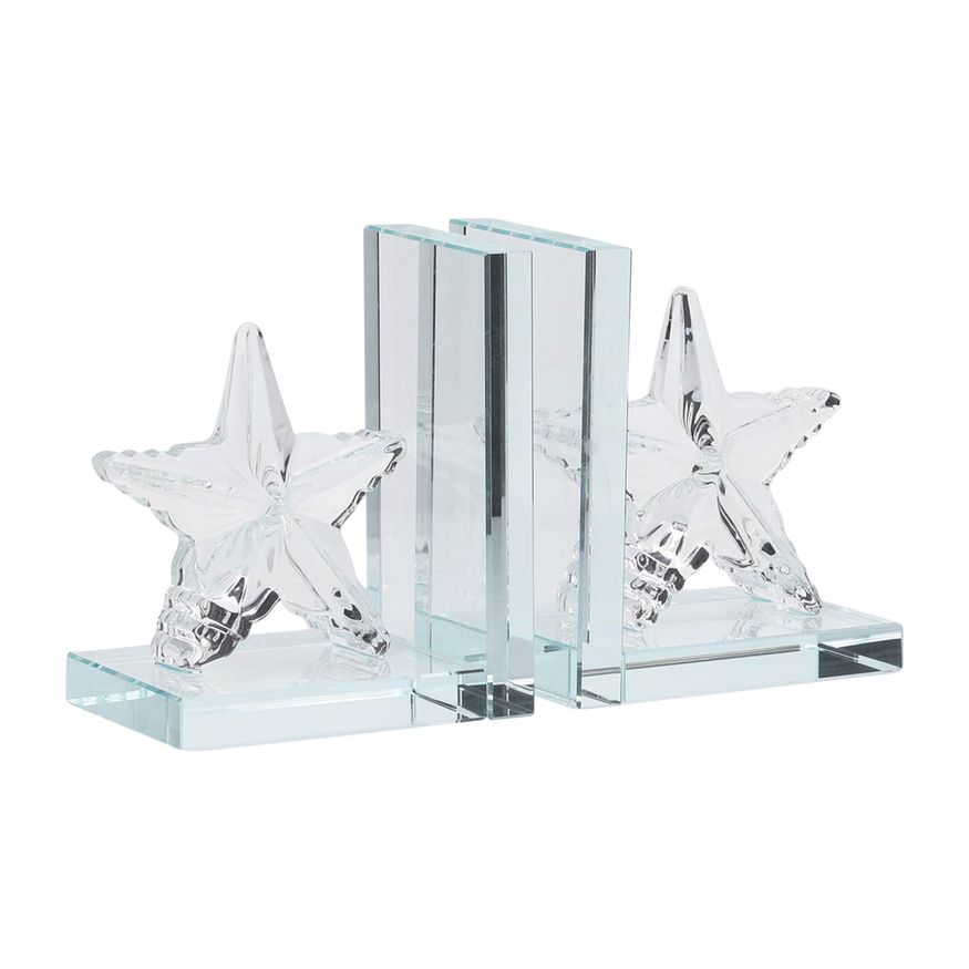 Sagebrook 5" Crystal Horse Bookends (Set Of 2)