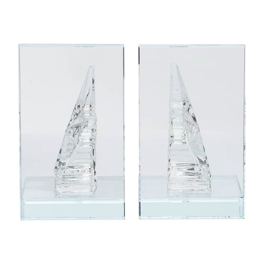 Sagebrook 5" Crystal Star Bookends (Set Of 2)