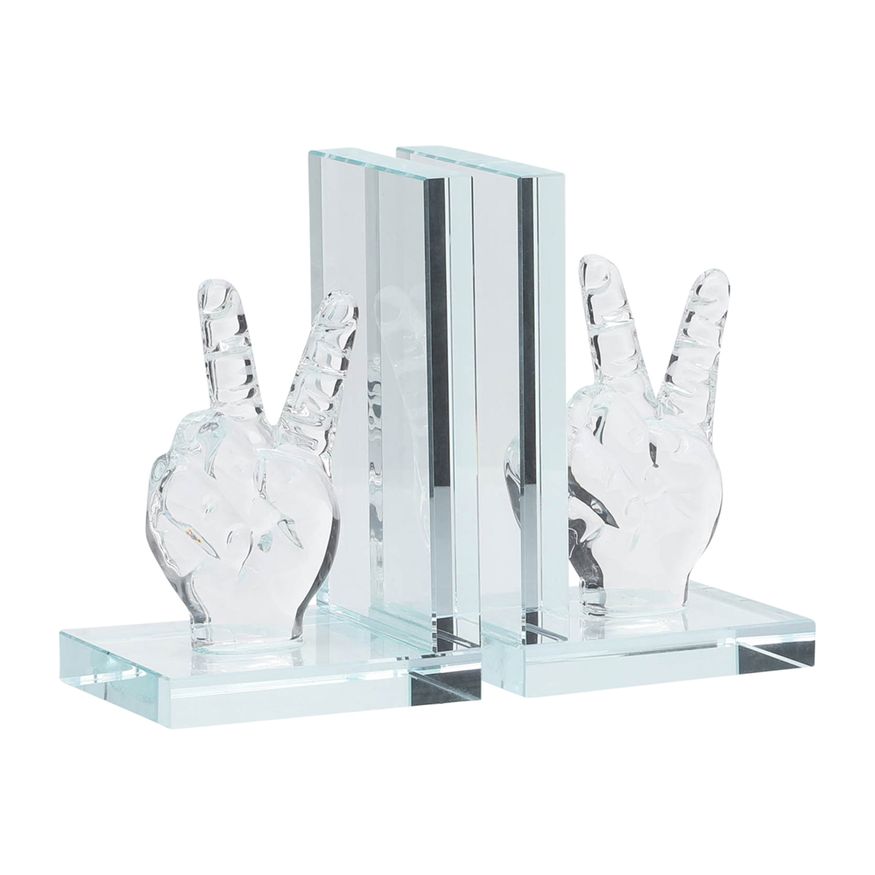 Sagebrook 5" Crystal Horse Bookends (Set Of 2)