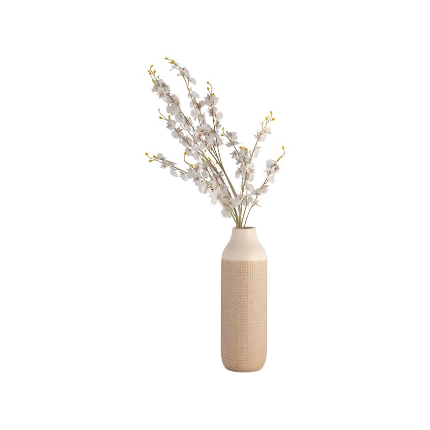 Sagebrook 20" Ceramic 2-Tone Vase - White/Tan