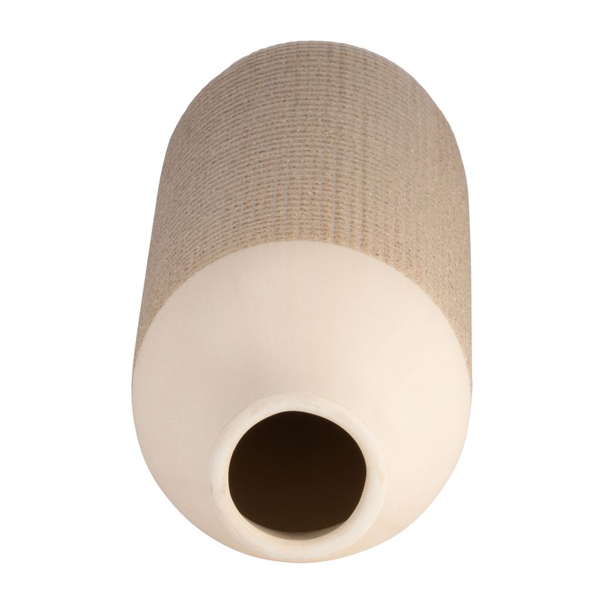 Sagebrook 20" Ceramic 2-Tone Vase - White/Tan