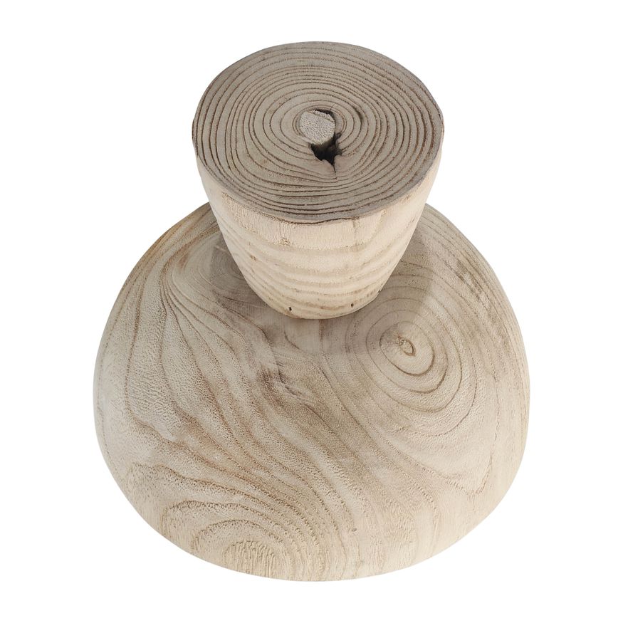 Sagebrook 8" Wood Bowl With Stand - Natural