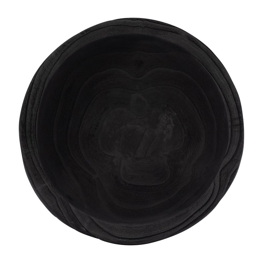 Sagebrook 8" Wood Bowl With Stand - Black