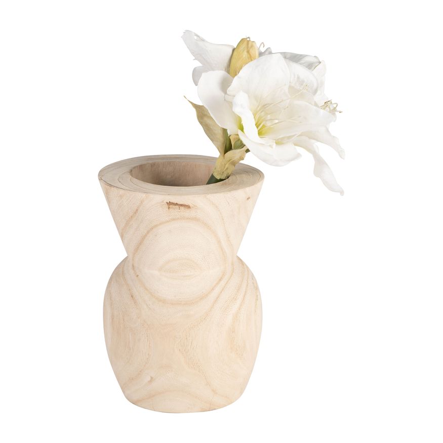 Sagebrook - 10" Wood Vase in Natural