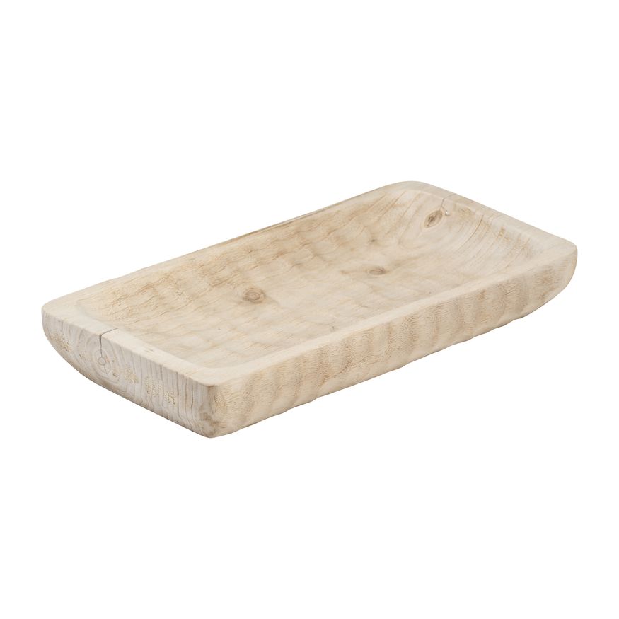 Sagebrook 16" Wood Rectangular Tray