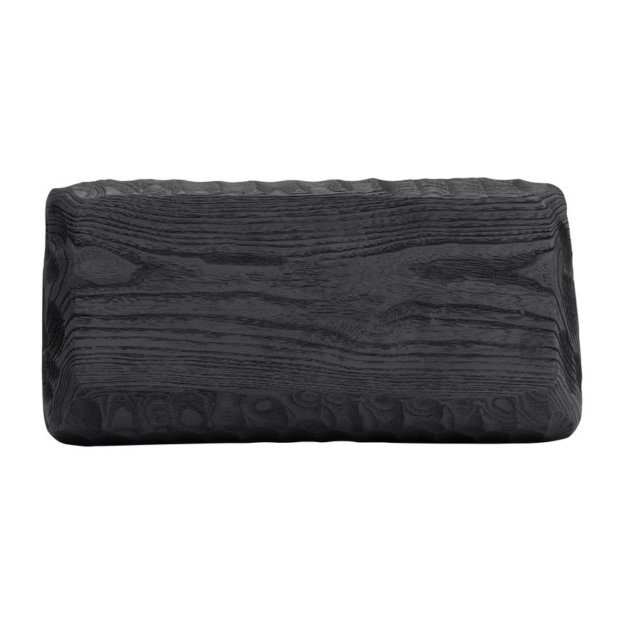 Sagebrook 16" Wood Rectangular Tray - Black