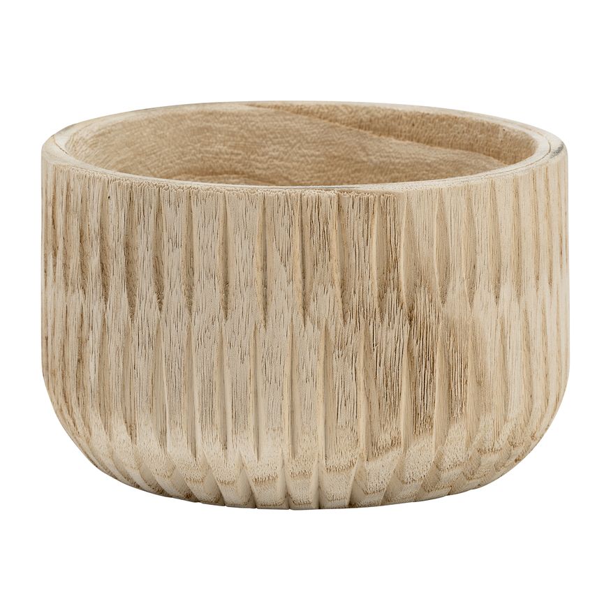 Sagebrook 8" Wood Ridged Bowl