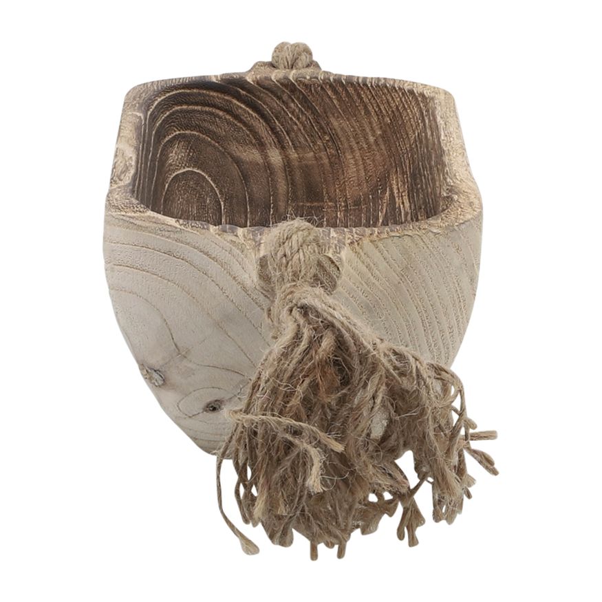 Sagebrook 15" Wood Tray With Tassels - Natural