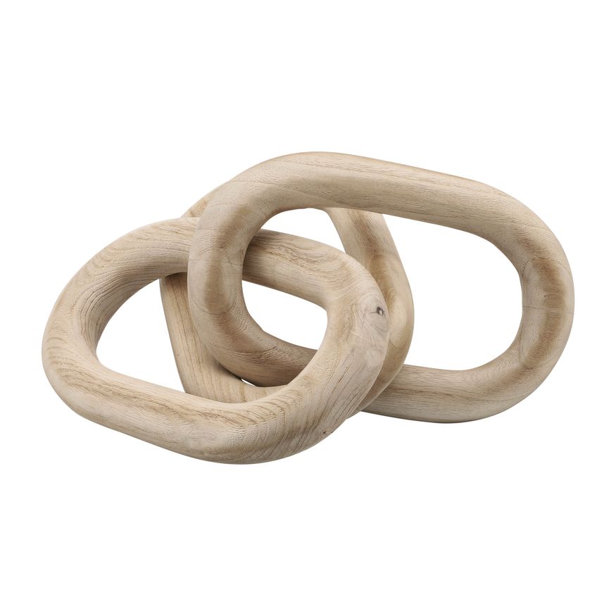 Sagebrook 28" 3 Wooden Links - Natural