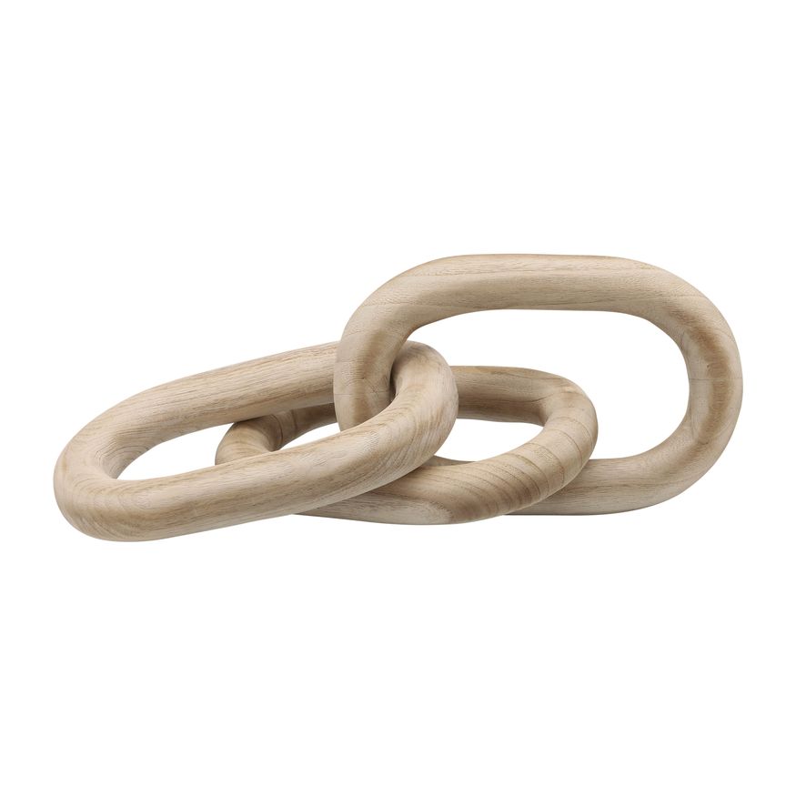 Sagebrook 28" 3 Wooden Links - Natural