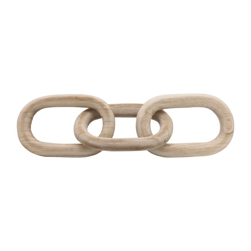 Sagebrook 28" 3 Wooden Links - Natural