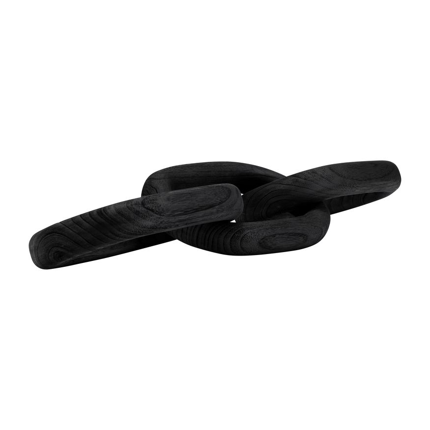 Sagebrook 28" 3 Wooden Links - Black