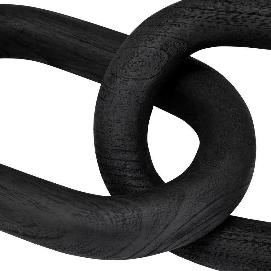 Sagebrook 28" 3 Wooden Links - Black