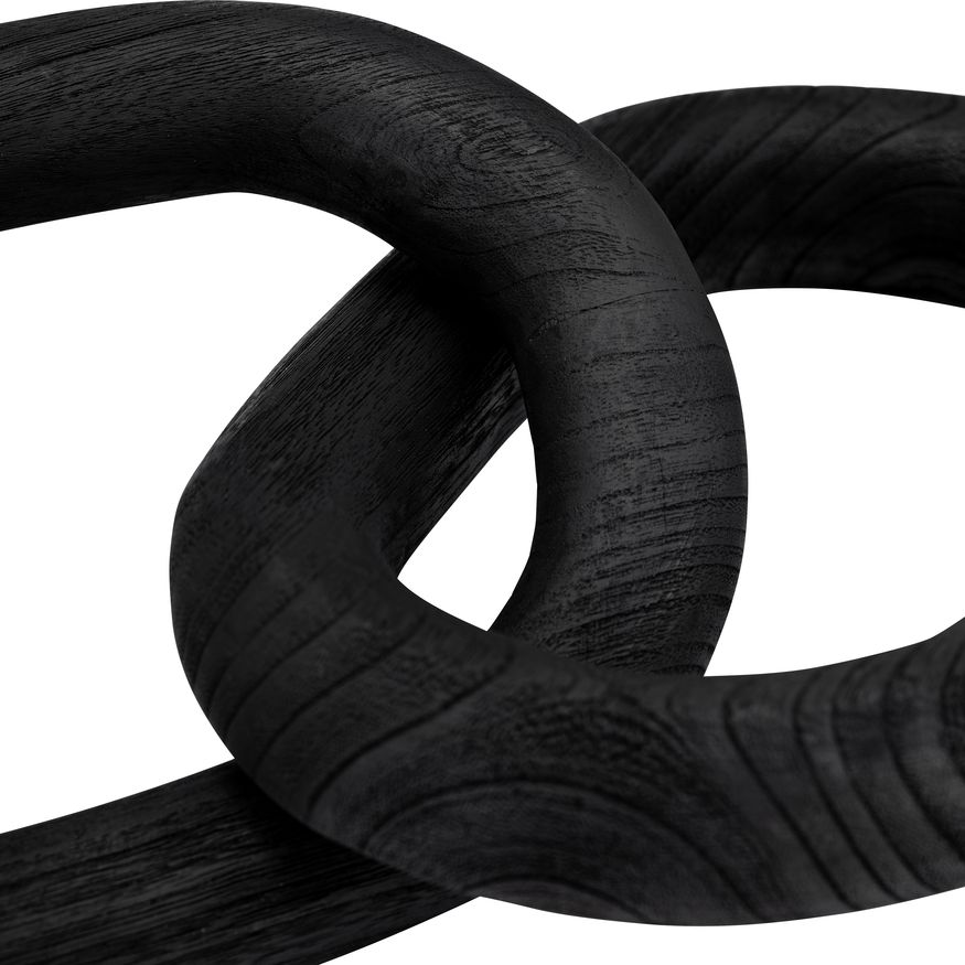 Sagebrook 28" 3 Wooden Links - Black