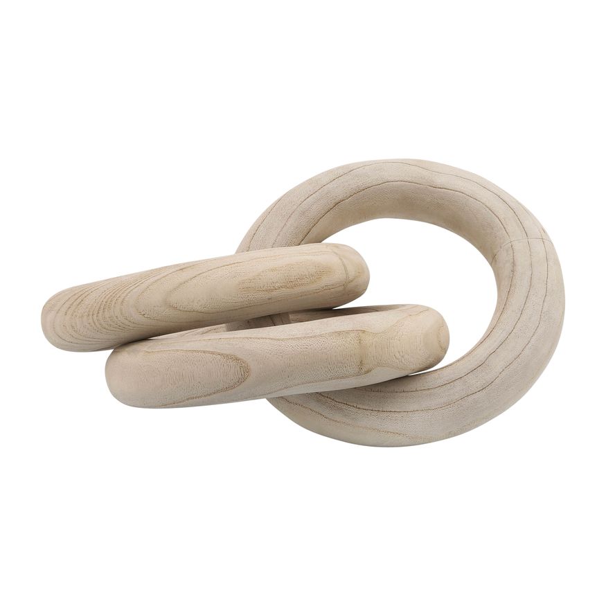 Sagebrook 21" 3 Wooden Rings - Natural