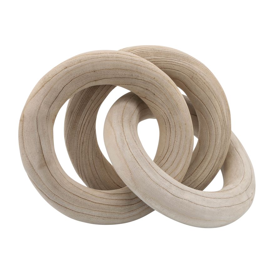 Sagebrook 21" 3 Wooden Rings - Natural