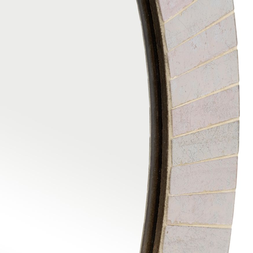 Sagebrook Mosaic Round Tiled Mirror - Champagne