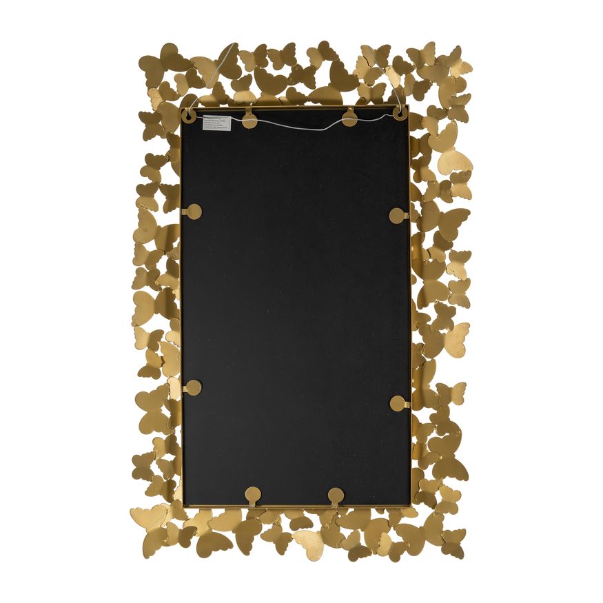 Sagebrook Metal Butterfly Rect Mirror - Gold